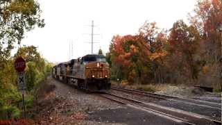 preview picture of video 'CSX River Sub Action at Stony Point, NY 10/27/12'