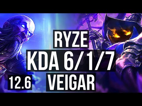RYZE vs VEIGAR (MID) | 6/1/7, Rank 7 Ryze | BR Challenger | 12.6