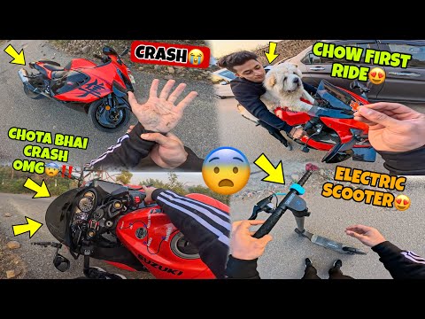Chota bhai Crashed Hayabusa🥹💔 | Chow first Ride on Hayabusa |  My Family Vlogs