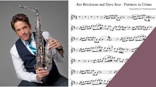 PARTNERS IN CRIME - Dave Koz and Jim Brickman saxophone sheet music notes for alto sax
