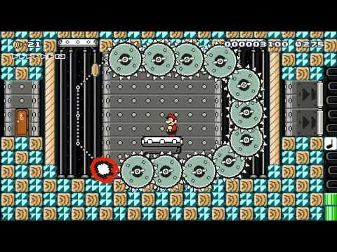 Spiky Sizzling Snake Ironworks by Steven - SUPER MARIO MAKER - NO COMMENTARY 1ay