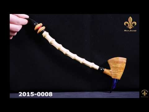 2015-0008 "Pickaxe" olivewood pipe Mastro Grandolfo