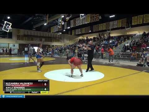 127 Lbs 1st Place Match - Alejandra Valdiviezo, Poway High School Wrestling Vs Kayla Edwards, Ranc