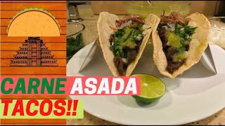 TACOS DE CARNE ASADA FACIL Y RÁPIDO