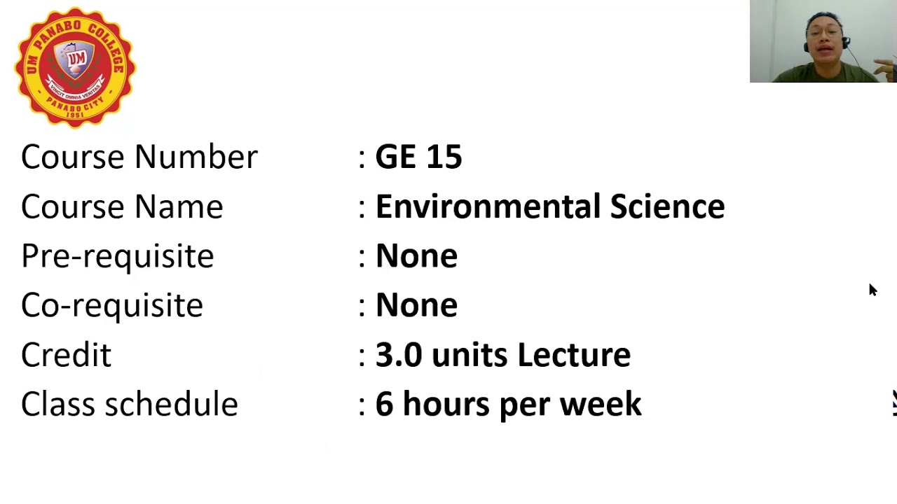 Introduction to the GE 15 Course