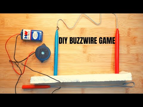 DIY BUZZ WIRE GAME | Science school projects | How to make buzz wire game #passthewiregame