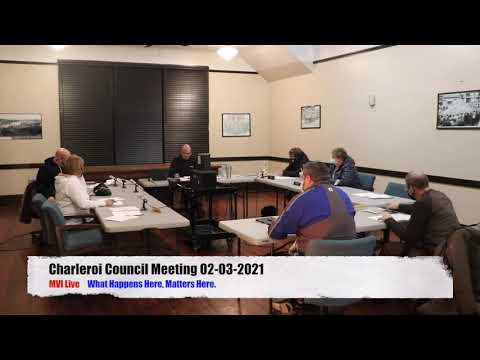 Charleroi Council Meeting 02-03-2021 Please Subscribe to Our MVI Live YouTube Channel