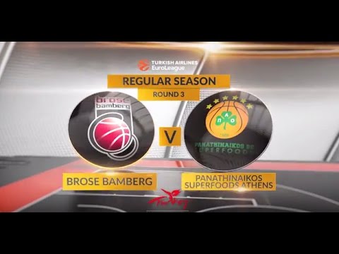 EuroLeague Highlights RS Round 3: Brose Bamberg 83-84 Panathinaikos Superfoods Athens