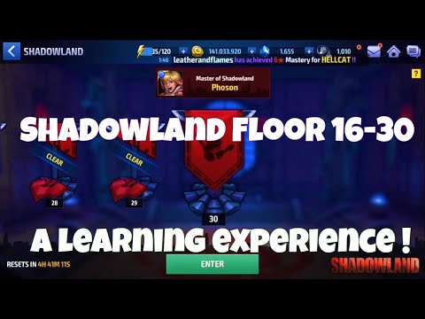 SHADOWLAND GUIDE - PART 2 | FLOOR 16-30 | Marvel Future Fight
