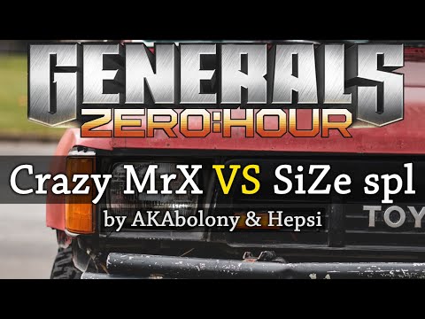 Generals Zero Hour 2v2 Crazy MrX VS SiZe spl