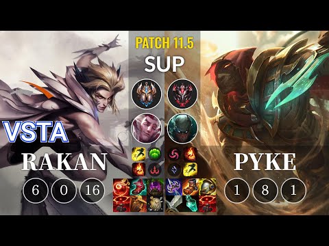 HLE Vsta Rakan vs Pyke Sup - KR Patch 11.5