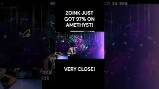@Zoink almost beating AMETHYST! (TOP 1)#shorts #gaming #geometrydash 5-80% #wgitachi #gamtng