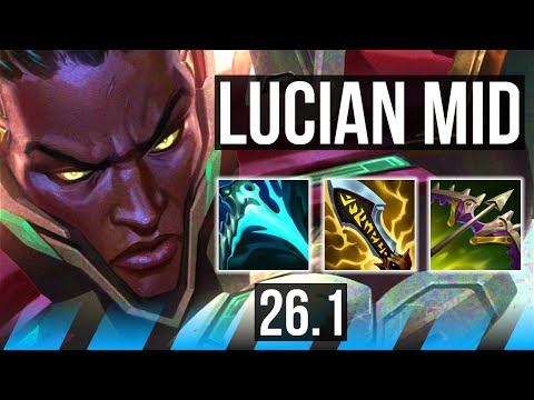 LUCIAN vs YASUO (MID) | Good KDA: 14/1/9, 53K damage | EUW Diamond | 26.1