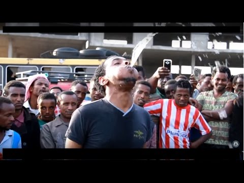 Kirubel Yilma spray water from the mouth   Guinness World Records