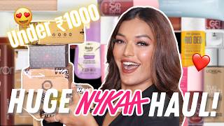 HUGE *Under Rs. 1000* NYKAA Haul! Discovering Underrated Beauty brands!  Sarah Sarosh