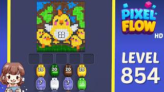 Pixel Flow Level 854 Solution Walkthrough