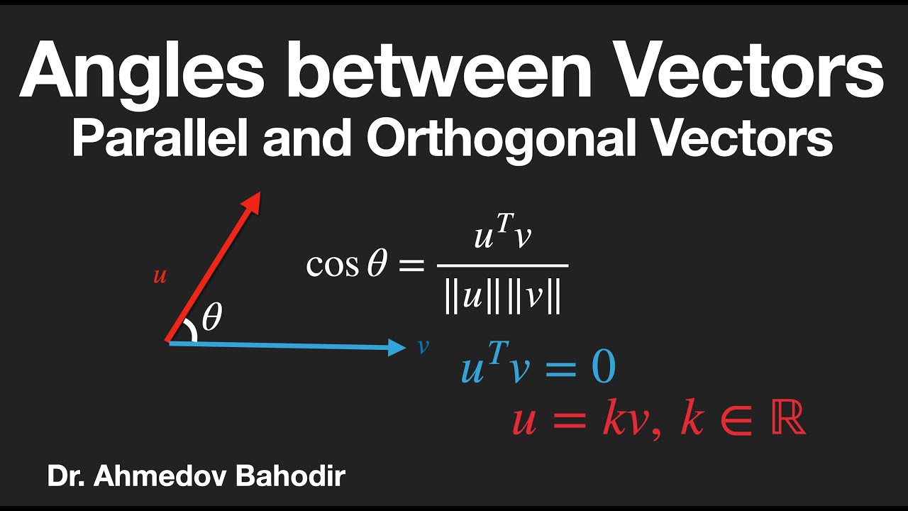 Angle between Vectors. Parallel and Orthogonal Vectors.