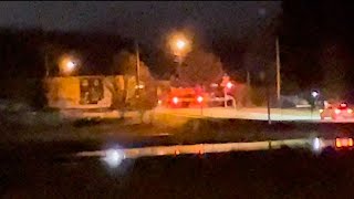 7:30 AM train on the 1’o clock train track in Kent, Ohio. January 2, 2024.