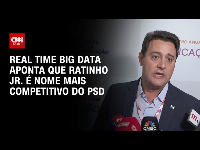 Real Time Big Data aponta que Ratinho Jr. é nome mais competitivo do PSD | LIVE CNN
