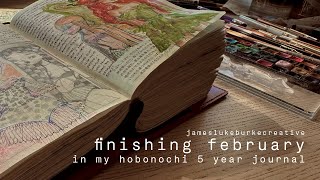 Finishing February in my Hobonichi 5 Year Journal