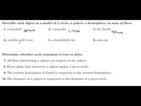 Describing Spheres & Hemispheres