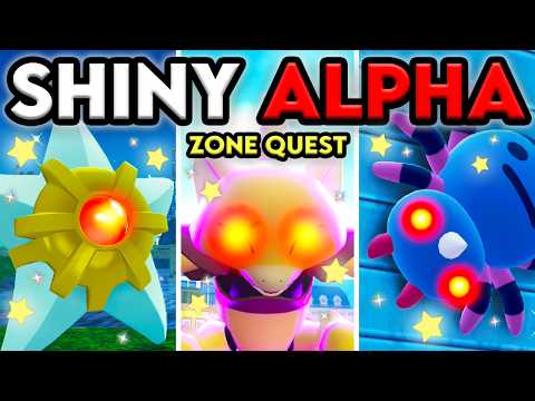 I FOUND A SHINY ALPHA POKEMON IN EVERY WILD ZONE - Zone Quest #1