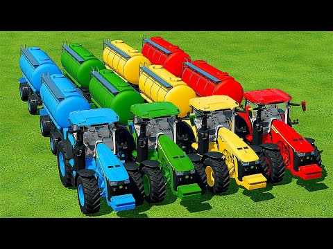 JOHN DEERE TRACTORS WITH TWO FUEL TANKS PARKOUR - Farming Simulator 22