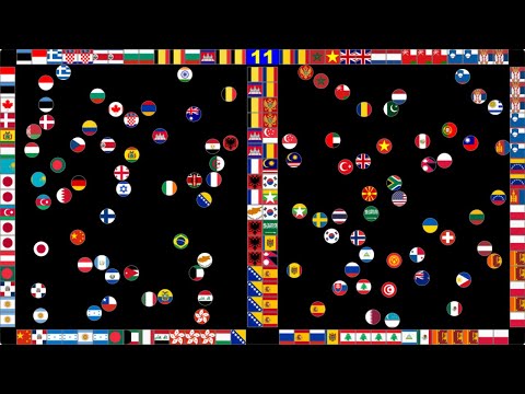 Make and Keep the Flag (2 versions) | 100 Countries Marble Race