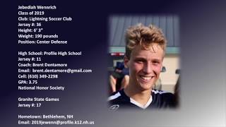 Jebediah Wennrich 2019 Soccer Highlight Video 2018