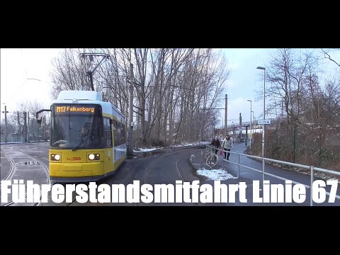 Führerstandsmitfahrt Straßenbahn Berlin Linie 67 Krankenhaus Köpenick - S Schöneweide