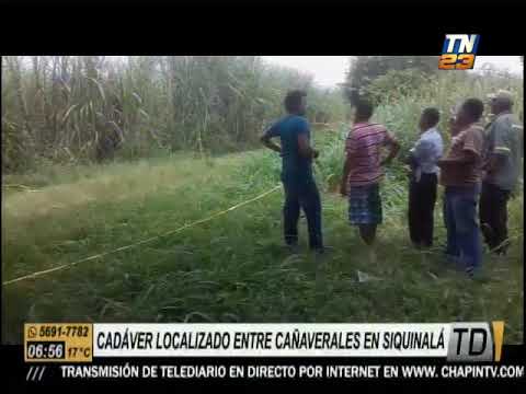 Cadáver localizado en Cañaverales de Siquinalá