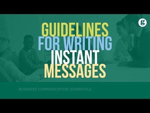 Guidelines for Writing Instant Messages