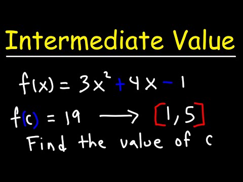 Intermediate Value Theorem - How to Find the Value of c
