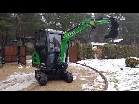 Kingway Minigraafmachine N19 - Hoogwaardige graafmachine met Kubota-motor & verwarmde cabine