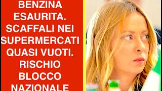 BENZINA ESAURITA. SCAFFALI NEI SUPERMERCATI QUASI VUOTI.  RISCHIO BLOCCO NAZIONALE