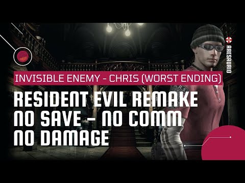 (No Commentary) Resident Evil REmake (PC) | Chris Invisible Enemy (Hard) - No Damage, No Save | Any%