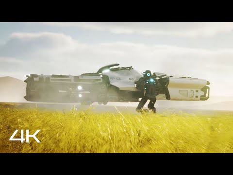 Broken down Android hoverbike CG sci-fi short-film ADARNIA trailer