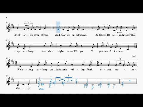 Dream Valley (Quilter) | D Major| ABRSM Grade 6 | List C | 58 bpm | Sing-Along