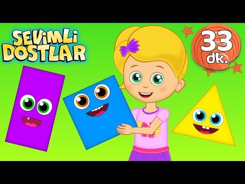 Şekiller Şarkısı 🔺 Sevimli Dostlar Bebek Şarkıları | Adisebaba TV Kids Songs and Nursery Rhymes