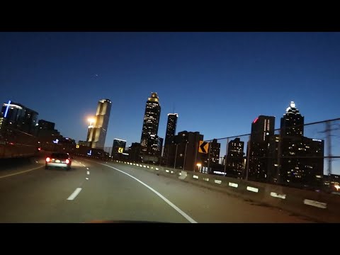 DRIVING & WALKING ATLANTA RAW STREETS AND DOWNTOWN AREA