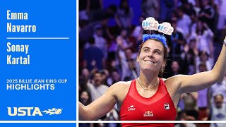 Emma Navarro vs. Sonay Kartal Highlights | 2025 Billie Jean King Cup