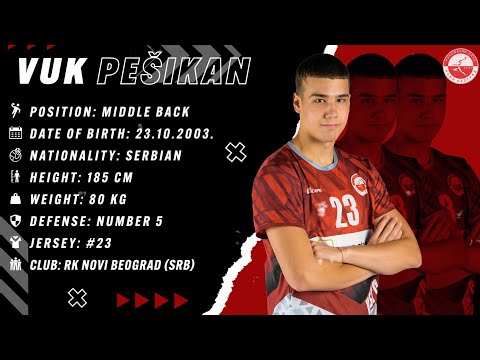 Vuk Pesikan - Middle Back - RK Novi Beograd - Highlights - Handball - CV - 2022/23