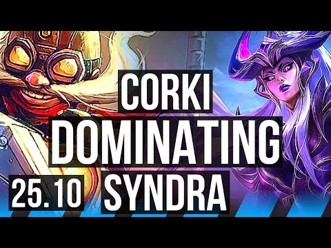 CORKI vs SYNDRA (MID) | Dominating | EUW Challenger | 25.10