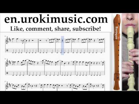 Recorder lessons (B.) Cash Cash feat Conor Maynard - All My Love Sheet Music Tutorial  um-i352
