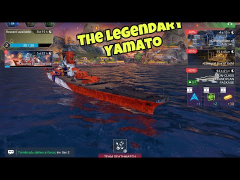 Morden warship . The legendary Yamato gameplay . Insane damage 🔥🔥🔥 Game link in description