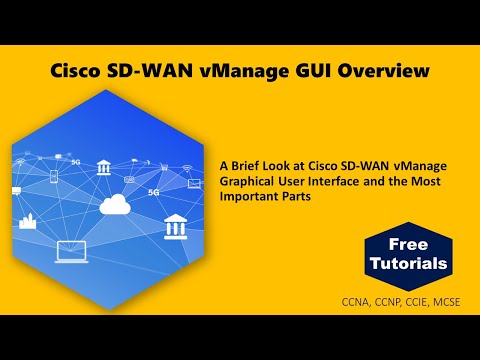 Cisco SD-WAN vManage GUI Overview