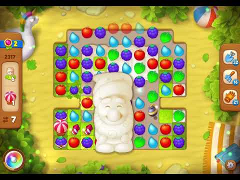 GardenScapes Level 2317 no boosters (17 moves)