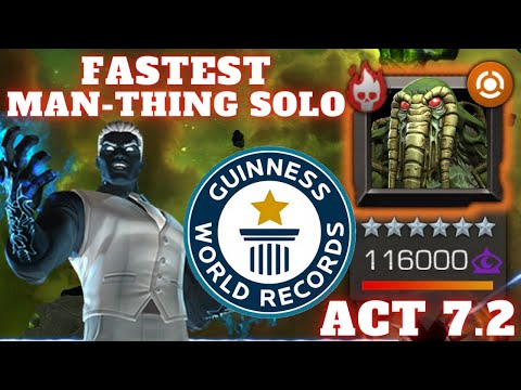 Mister Negative SOLOS Act 7.2 Man-Thing In 46 SECONDS! | Marvel Contest of Champions