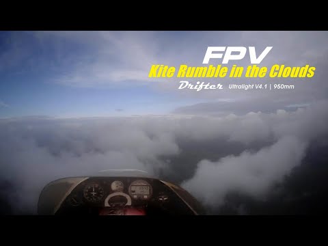 FPV Drifter Ultralight plane - Kite rumble in the clouds