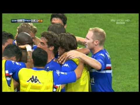 Sampdoria - Padova gol di Cristian Bertani